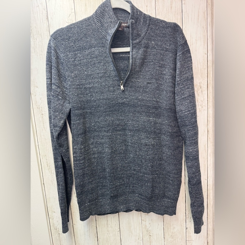 Michael Kors Charcoal Zip-Up Sweater size medium